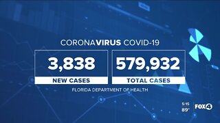 Coronavirus cases in Florida as of August 18th