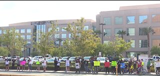 Protest held in front of Las Vegas police headquarters