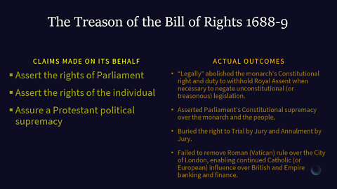 #28 The Treason of the Bill of Rights 1688-9