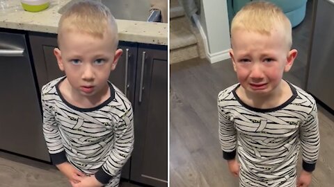 Mom trolls son by claiming she ate his Halloween candy