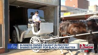 Business owner caught in protests shares support for black lives matter