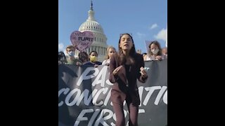 AOC rants about spending bills at Capitol
