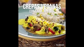 Vegan Crepes with Corn Sauce