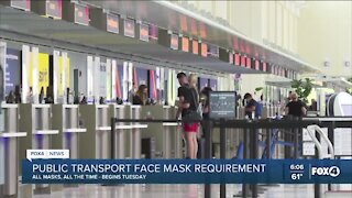 Public transportation face mask mandate