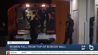 Women taken to hospital after fall from border wall