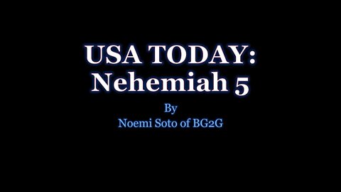 USA Today 2022: Nehemiah 5