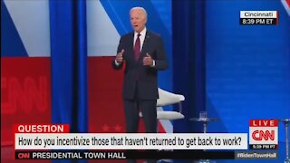 Biden Admits His Unemployment Benefits Have Kept People From Working
