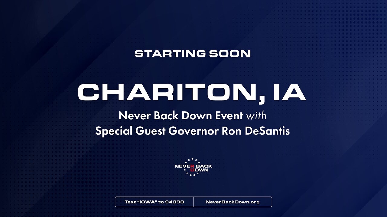 Never Back Down - Meet & Greet with Special Guest Governor Ron DeSantis