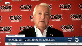 Gubernatorial candidate John Cox talks to ABC 10News