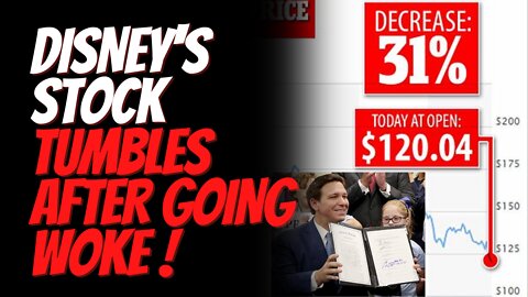 Disney’s Stock Tumbles 31% Over Year, Woke Involvement Against Governor Ron DeSantis in Florida!