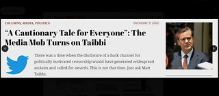 Matt Taibbi Told The Truth, So He's Being Treated Like Doctors Who Have Told The Truth