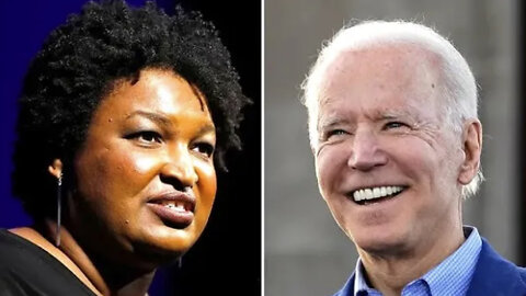 Stacey Abrams ditched Biden on stage!!