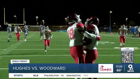 Hughes beats Woodward, 46-40