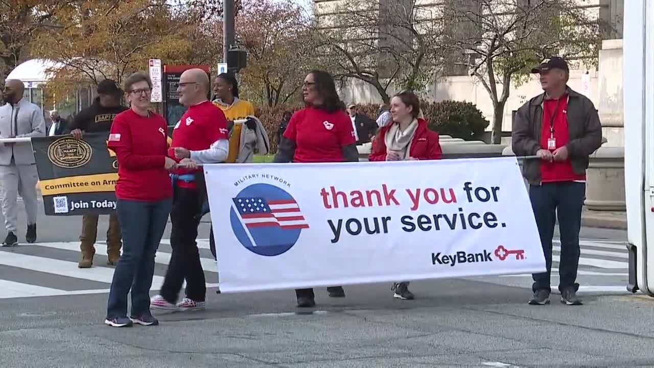 Cleveland Veterans Day Parade marches through downtown