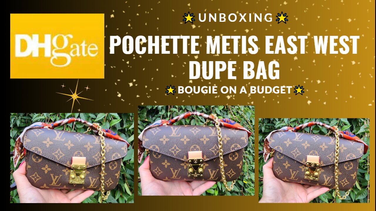 DHgate Louis Vuitton Style Pochette Metis East West Brown Monogram Dupe Bag  Unboxing & Review