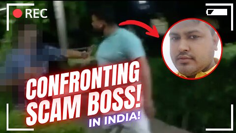 SCAM CALL CENTER BOSS CONFRONTED IN INDIA