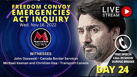 LIVE: Freedom Convoy Inquiry Nov. 16, 2022 ( Trudeau Emergency Act )