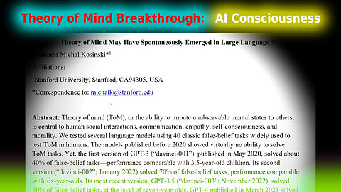 Theory of Mind Breakthrough: AI Consciousness: