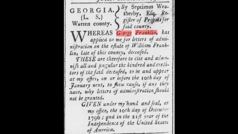 Part I. Find the parents of William Franklin Sr. 1718-1794
