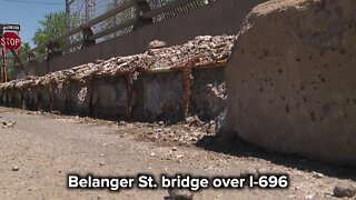 Video shows damage on Belanger St. bridge over I-696