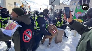 Police Begin Arresting Protestors In Ottawa - February 18, 2022