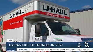 Fact or Fiction: California ran out of U-Hauls in 2021