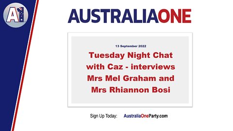 AustraliaOne Party - Tuesday Night Chat with Caz