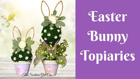 Easter Crafts: Easter Bunny Topiary | Easter Decor DIY | Easy Easter DIY