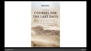 Counsel for the Last Days part 2