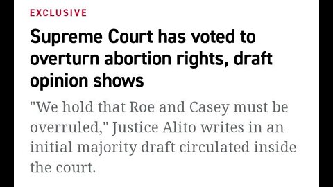 Supreme Court opinion to overturn abortion rights