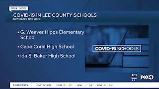 Schools in Southwest Florida with report COVID-19 cases