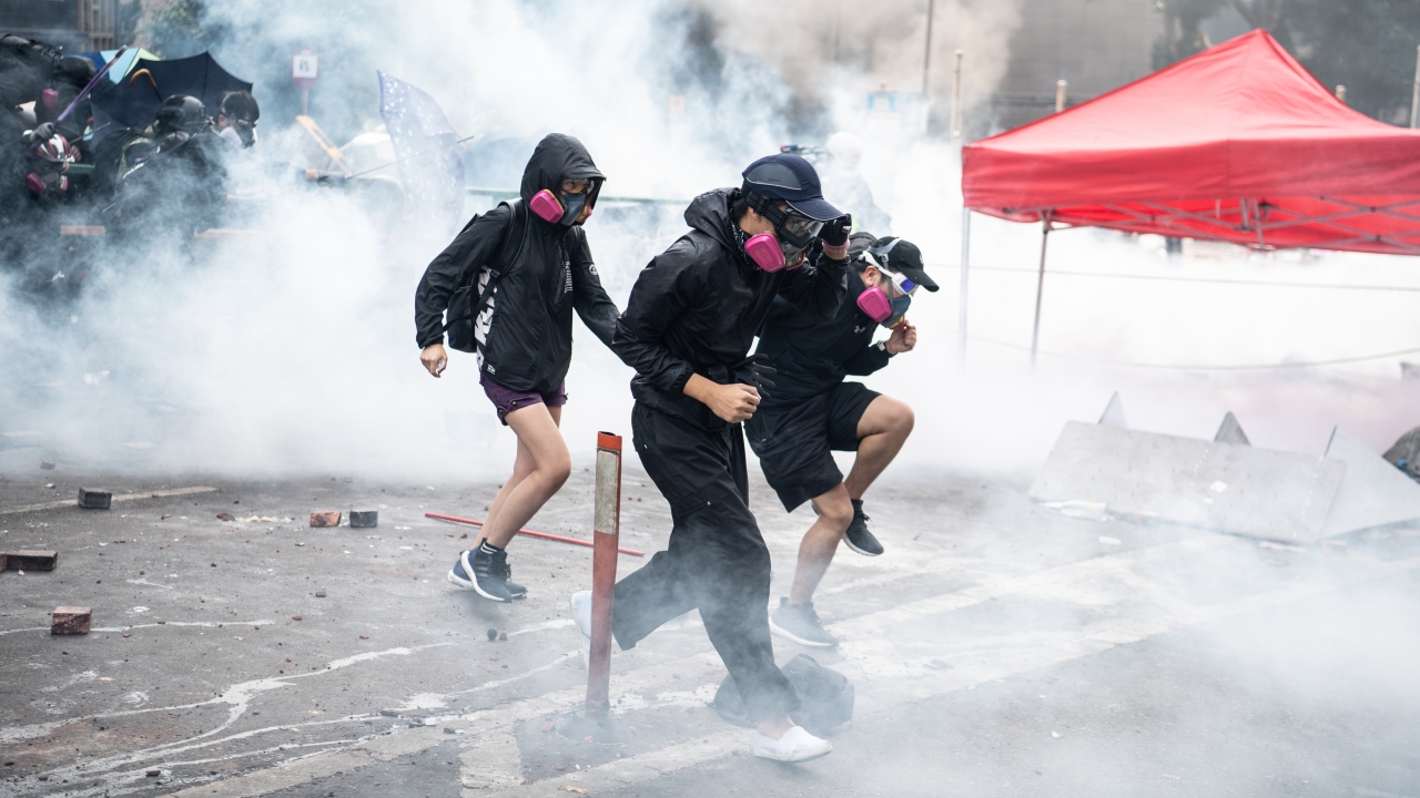 Protesters Still Clashing With Police At Hong Kong University