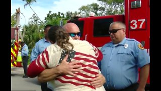 Lantana woman meets rescuers who saved her from house fire