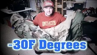 Best Winter Sleeping Bag!!! --30 Degrees ~ Military ECWS Sleep System