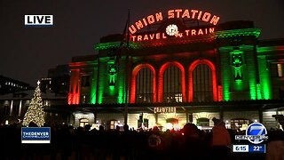 Denver7 lights up Union Station during the Grand Illumination ceremony