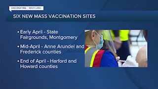 Six new mass vaccination sites