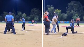 Fake softball injury leads to surprise proposal