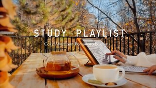 STUDY PLAYLIST 🍁 3-HOUR STUDY WITH ME POMODOROS/Relaxing Lofi/ Cozy Autumn Afternoon/Timer and Alarm