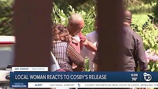 Local woman reacts to Cosby's release