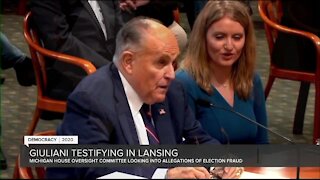 Rudy Giuliani appears in front of Michigan House Oversight Committee