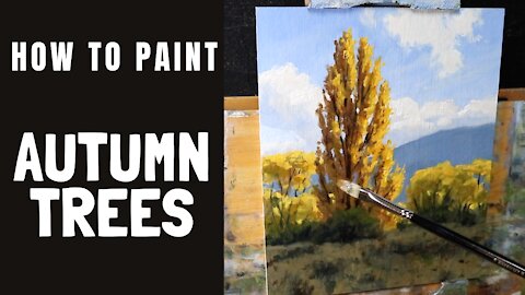 How to Paint AUTUMN TREES. Tips For Mixing Colours for Autumn Leaves