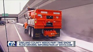 Oakland County still looking to hire part-time snowplow drivers