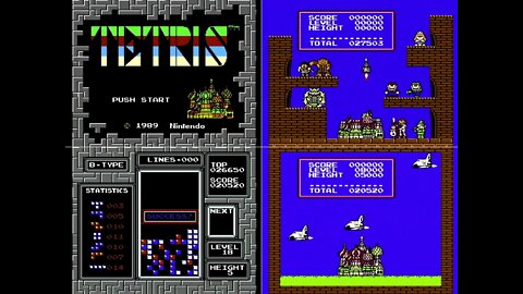 Nintendo Entertainment System (NES) :: [004d] :: Tetris (NES) :: B-Type, Levels 0-15 + 18, Height 5