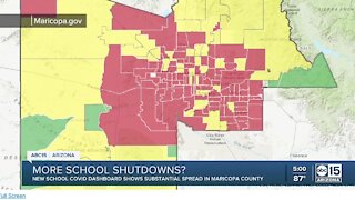 Maricopa County dashboard shows substantial spread in most school districts