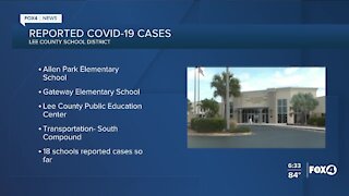 Reported COVID-19 cases in Lee County Schools
