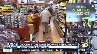 Grocery store takes shopping reservations