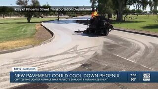 Lighter asphalt could help cool down Phoenix