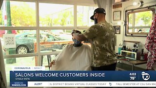 Hair salons open for indoor operations in San Diego County