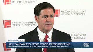 Key takeaways from Governor Ducey's press briefing