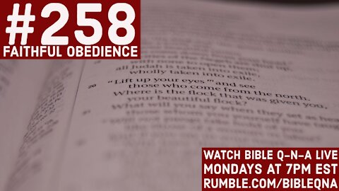 Bible Q-n-A #258: Faithful Obedience